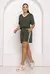 Conjunto Short e Blusa Gola V em Malha Visco Modal com Toque Impecável - Verde Humanidade - loja online