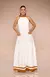 Vestido Linho | Modelagem Ampla e Amarração nas Costas - OFF - loja online