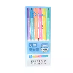 Marca Texto Apagável Slin - Kit 6 Cores - comprar online