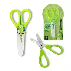 TESOURA ESCOLAR DINO VERDE - FOFY