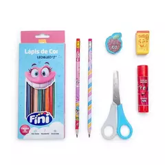 Kit Lápis De Cor 12 Cores ( Hello Kitty / Harry potter / FINI ) - Leoeleo - Cotton papelaria
