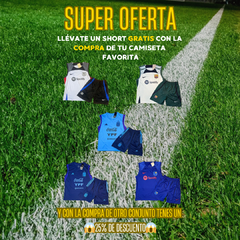 CONJUNTOS DE FUTBOL: CAMISETA + SHORT DE REGALO