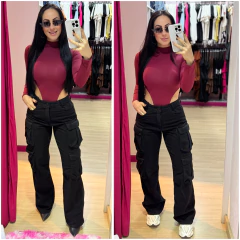 Calça Wide leg cargo - comprar online