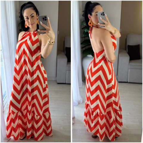 Vestido Longo Laranja