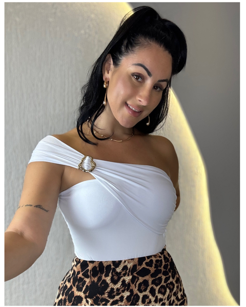 Body nula manga Branco - comprar online