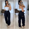 Calça parachute preta