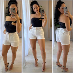 Short Alfaiataria Branco - Suzy Store