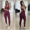 Conjunto Fitness Bordô - comprar online