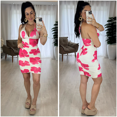 Vestido Drapeado flor (rosa)