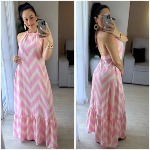 Vestido Longo Rosa Claro - comprar online