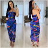 Vestido Drapeado Azul