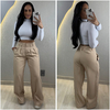 Calça Pantalona Bege
