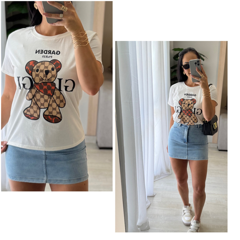 T-Shirt Urso -01 Branca