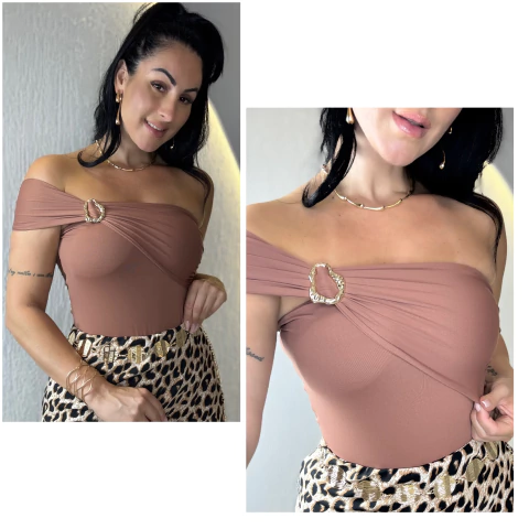 Body nula manga Marrom