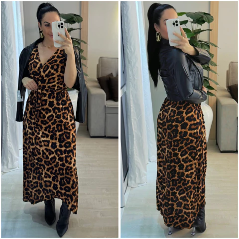 Vestido Envelope Estampa Tigrada - comprar online