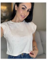 Cropped Brilho Bege - comprar online