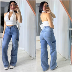 Calça Wide Leg Cargo - comprar online