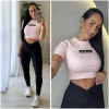 Cropped Canelado Rosa Claro - comprar online