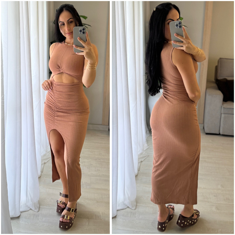 Vestido Canelado