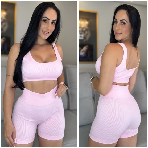 Conjunto Fitness Rosa Claro - comprar online