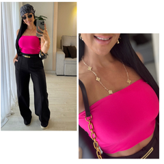 Cropped Tube Pink