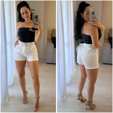 Short Alfaiataria Branco - comprar online