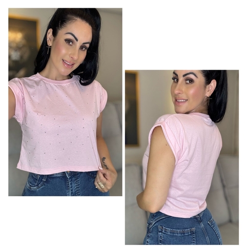 Cropped Brilho Rosa