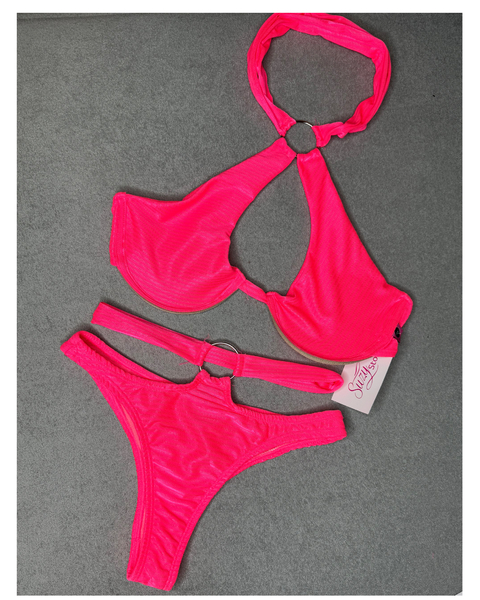 Biquíni Pérola Rosa Neon