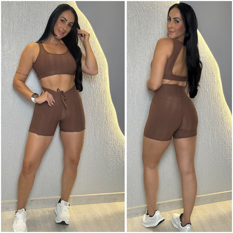 Conjunto Short Suzy Marrom - comprar online