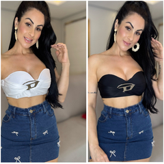 Cropped Faixa Preto - comprar online