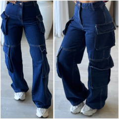 Calça Wide Leg Cargo 23g - comprar online