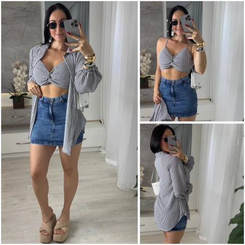 Conjunto Chamise & Cropped B.H.E - comprar online