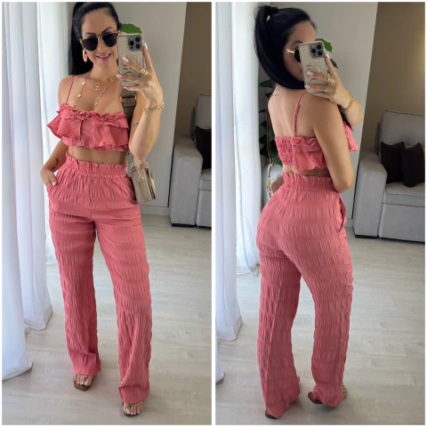 Conjunto mya salmão - comprar online