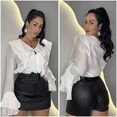Shorts Saia Resinado Preto - comprar online
