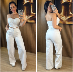 Conjunto Mya cropped calça off