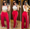 Calça Moletinho track pants vermelha