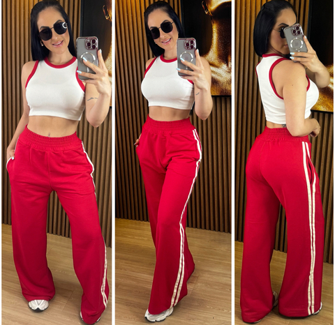 Calça Moletinho track pants
