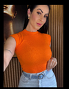 Blusa Canelada laranja