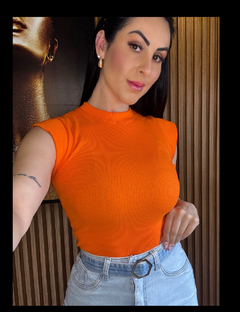 Blusa Canelada laranja
