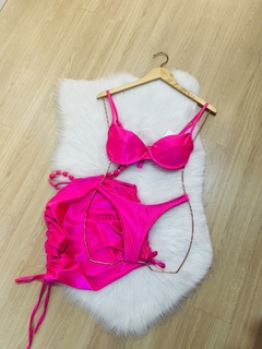 Biquíni Três Peças Pink