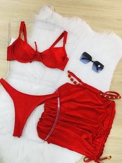 Biquíni Três Peças - Vermelho