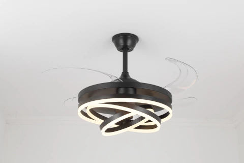 Ventilador Retractil Ambi-O / Star Trak Luz Led Minimalista NEGRO