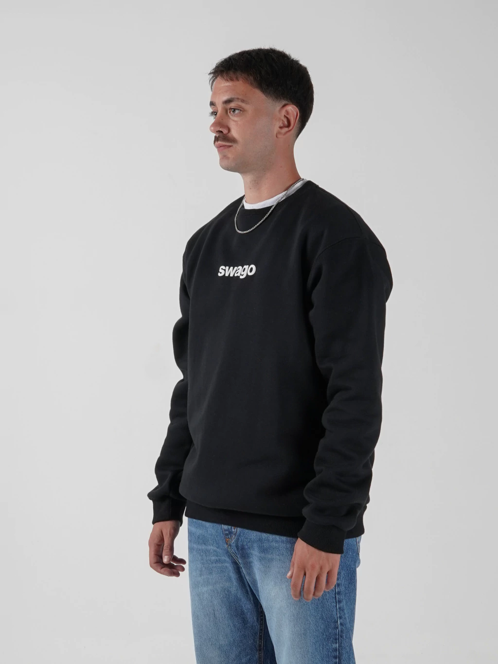 Buzo Crewneck Puff Negro