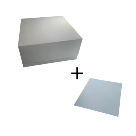Combo Cajas para Tortas 30x30x10 + Base Torta 28cm