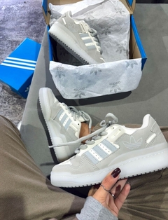 Adidas Fórum Low (velcro) - Cinza/Azul - Dezenove Streetwear