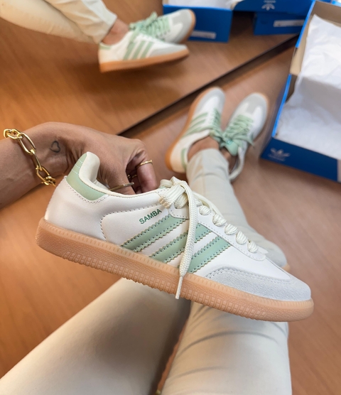 Adidas Samba OG - Branco c/ Verde - comprar online