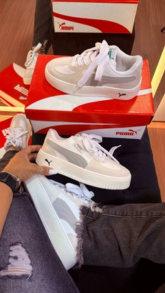Puma Palermo - branco/cinza/bege na internet