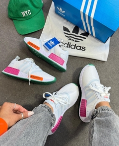 Adidas NMD - Branco/Laranja/Pink/Verde - comprar online