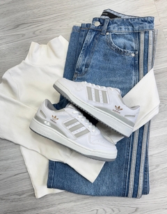 Adidas Fórum Low - Branco c/ cinza na internet