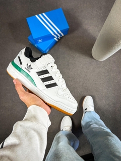 Adidas Fórum Low (velcro) - Branco/Preto/Verde - comprar online